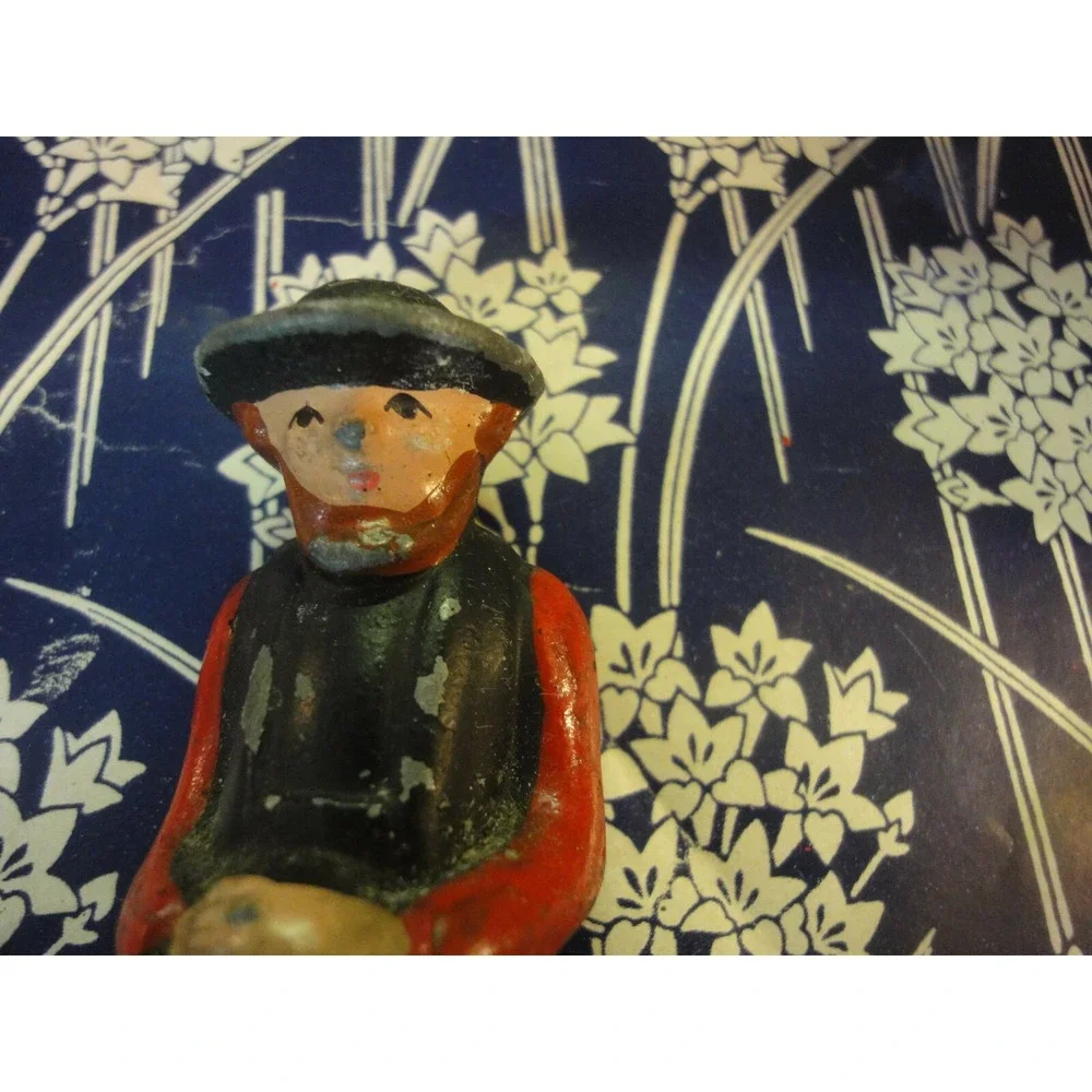 vintage salt‎ & pepper shaker cast iron man woman rocking chairs 4 pieces